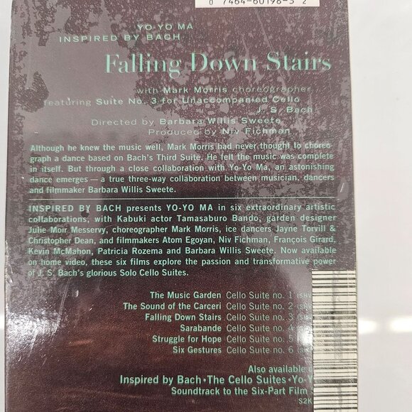 Yo-Yo Ma Inspired By Bach Falling Down Stairs Collectible VHS Hi-Fi Stereo Sony - Picture 4 of 7